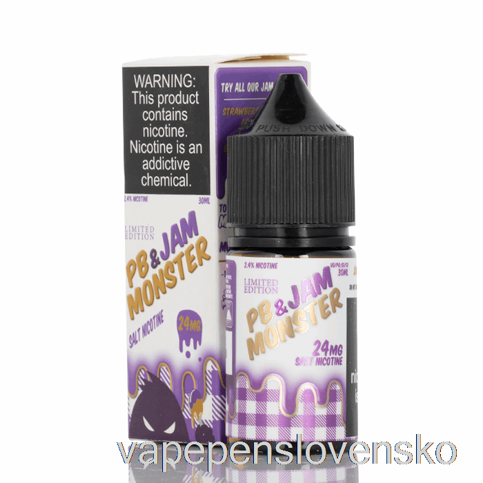 Hrozno - Pb A Džem Monster Salts - 30ml 24mg Vape Cigareta